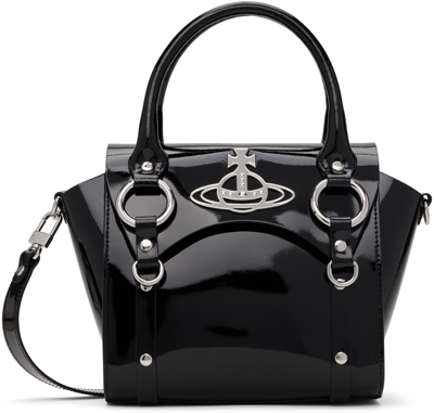 Shop Vivienne Westwood Black Betty Small Bag In N403 Black