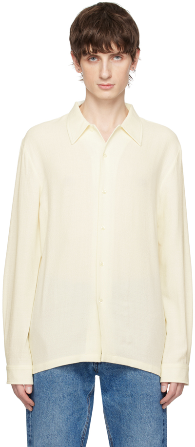 Séfr Sefr Ivory Wool Riku Shirt In Off White