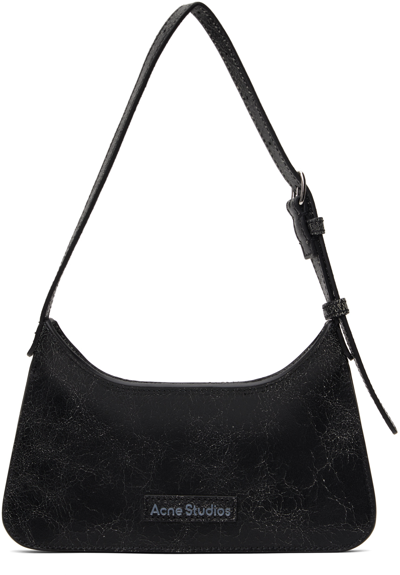 Shop Acne Studios Black Platt Micro Shoulder Bag In 900 Black
