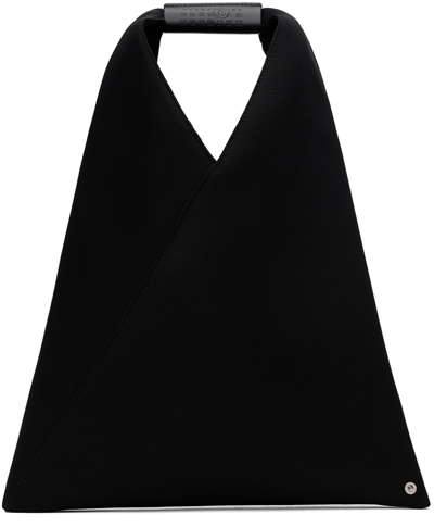 Shop Mm6 Maison Margiela Black Classic Triangle Small Tote In T8013 Black
