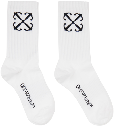 Shop Off-white White Arrow Socks In White No Colour