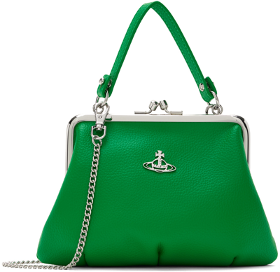 Shop Vivienne Westwood Green Granny Frame Bag In M401 Bright Green