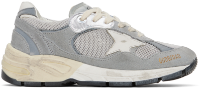 Shop Golden Goose Gray Running Dad Sneakers In 60379 Grey/white