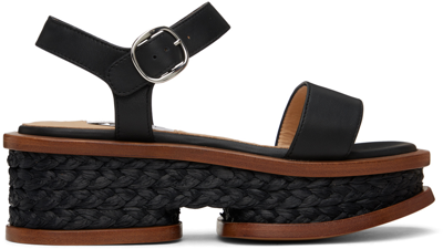 Shop Gabriela Hearst Black Michael Sandals In Blk Black