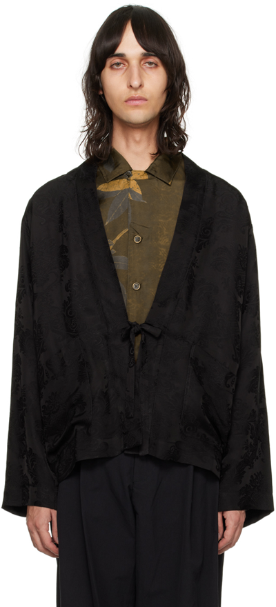 Shop Uma Wang Black Jester Jacket In Uw900 Black