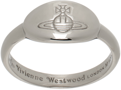 Shop Vivienne Westwood Silver Tilly Ring In P019 Platinum