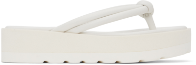Gianvito Rossi Thick Sole Flat Sandals In White