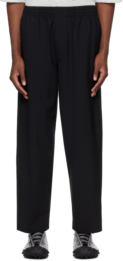 Shop Sunnei Black Elastic Trousers In 001 Black