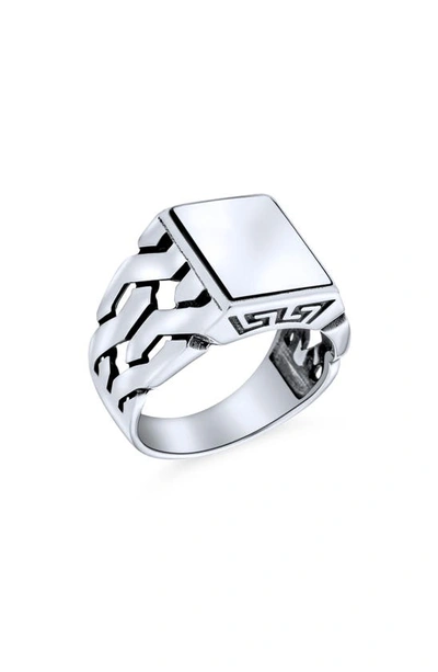 Shop Bling Jewelry Textured Ring In Silver
