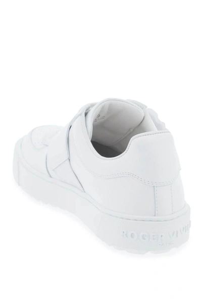 Shop Roger Vivier Very Vivier Sneakers With Strass Buckle In White