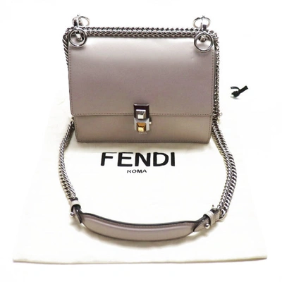 Shop Fendi Kan I Pink Leather Shopper Bag ()