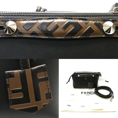 Shop Fendi By The Way Black Leather Shopper Bag ()