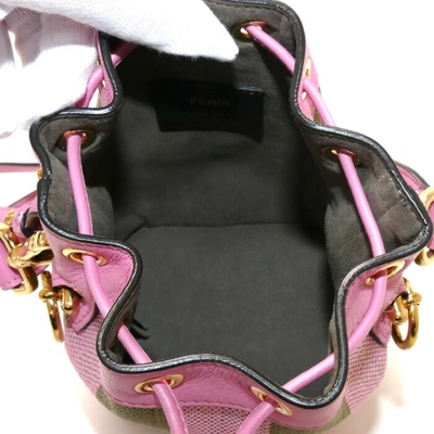 Shop Fendi Mon Trésor Pink Canvas Shopper Bag ()