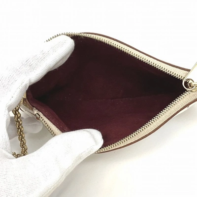 Pre-owned Louis Vuitton Milla White Canvas Clutch Bag ()