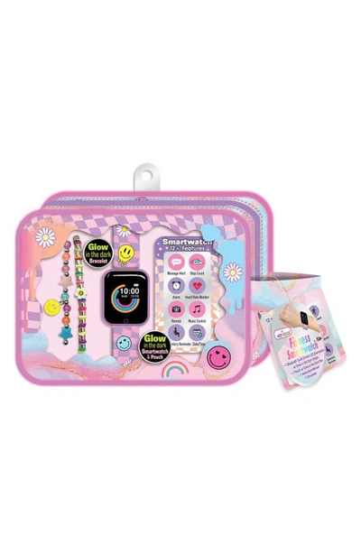 Shop Hot Focus Kids' Tech Fit Smartwatch & Bracelet Set In Multi Pink