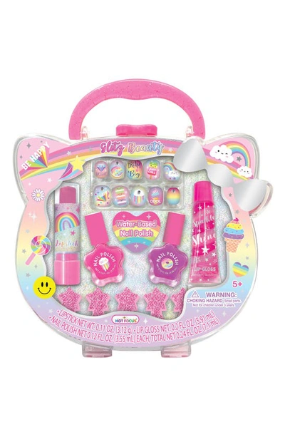 Shop Hot Focus Kids' Glitz Beauty Rainbow Kit In Pink Multi