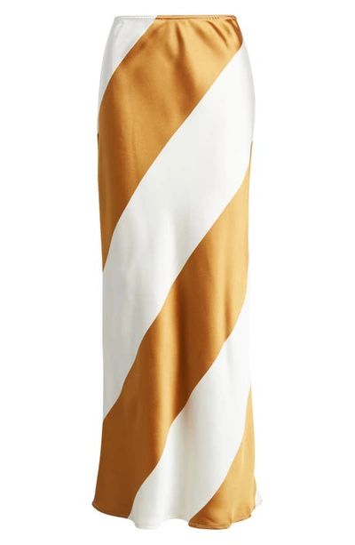 Shop Topshop Wide Stripe Maxi Skirt In White Multi