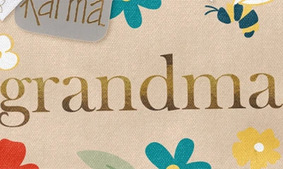 Shop Karma Gifts Grandma Tea Towel & Cutting Board Gift Set In Beige