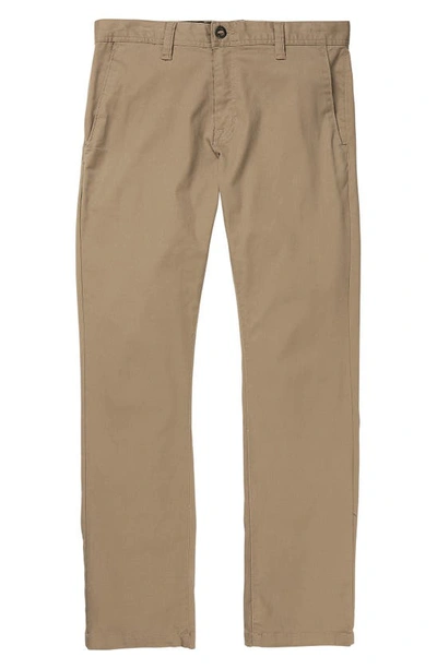 Shop Volcom Frickin Modern Stretch Pants In Khaki