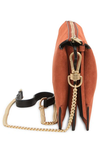Shop Allsaints Fletcher Croc Embossed Leather Crossbody Bag In Fieno Orange