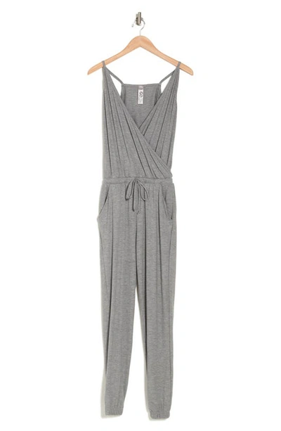 Shop Go Couture Sleeveless Drawstring Waist Jumpsuit In Charcoal