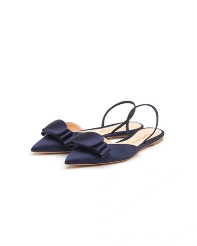 Shop Rupert Sanderson Belinda Flat In Blue