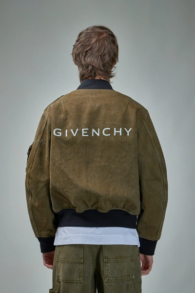 Shop Givenchy Reversible Bomber Jacket In Denim