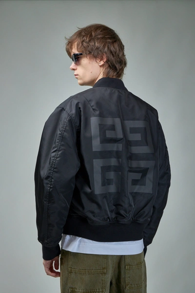 Shop Givenchy Reversible Bomber Jacket In Denim
