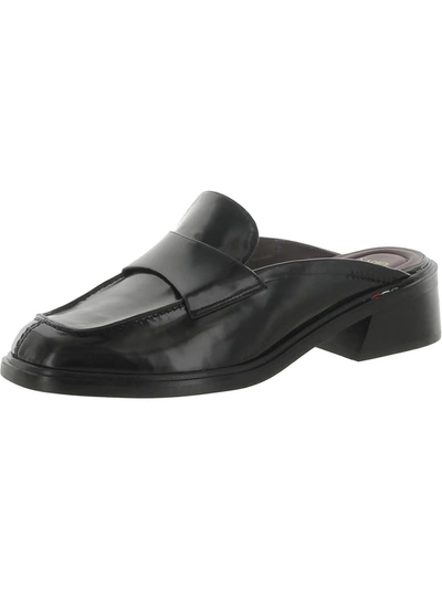 Shop Sarto Franco Sarto Georgie Womens Patent Square Toe Loafer Heels In Black