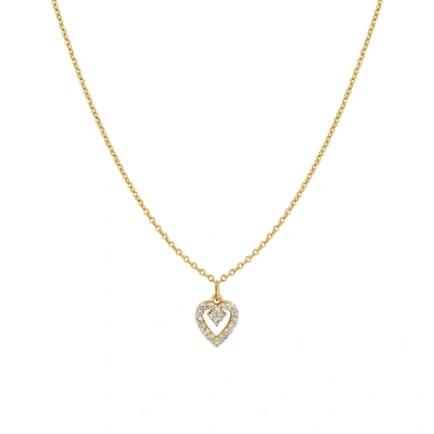 Shop Ariana Rabbani Diamond Open Heart Necklace Yellow Gold