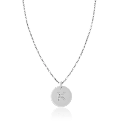 Shop Ariana Rabbani Diamond Letter Disc Gold Bale Necklace In Multi