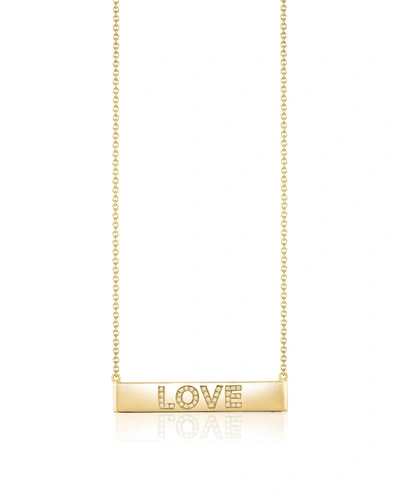 Shop Ariana Rabbani Diamond Love Bar Necklace Yellow Gold