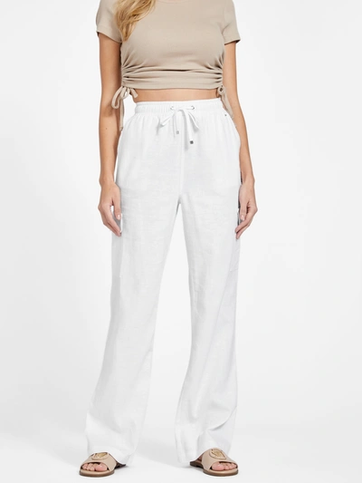 Shop Guess Factory Charlotte Linen Pants In White