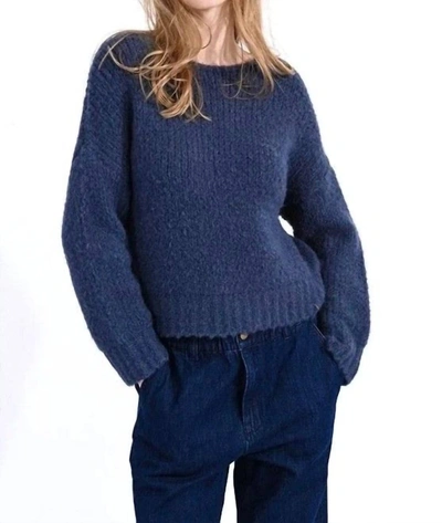 Shop Molly Bracken Cozy Knitted Sweater In Blue