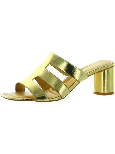 Shop Franco Sarto Womens Strappy Slip On Heels In Gold