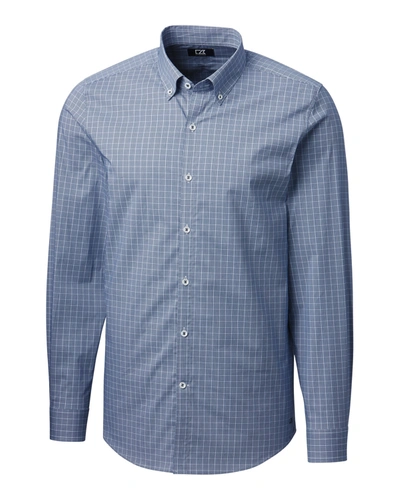 Shop Cutter & Buck Men's Soar Windowpane Check Tailored Fit Shirt In Multi