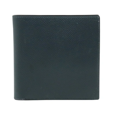 Shop Hermes - Leather Wallet () In Blue