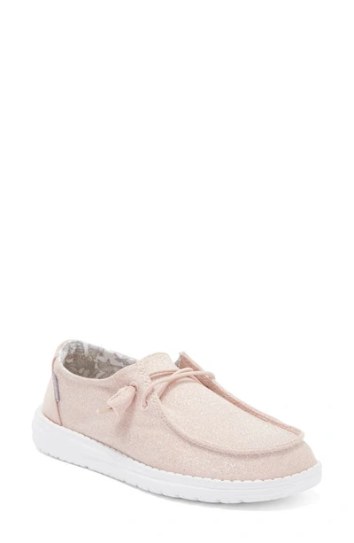 Shop Hey Dude Wendy Slip-on Sneaker In Sparkling Pink