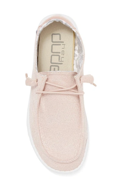 Shop Hey Dude Wendy Slip-on Sneaker In Sparkling Pink