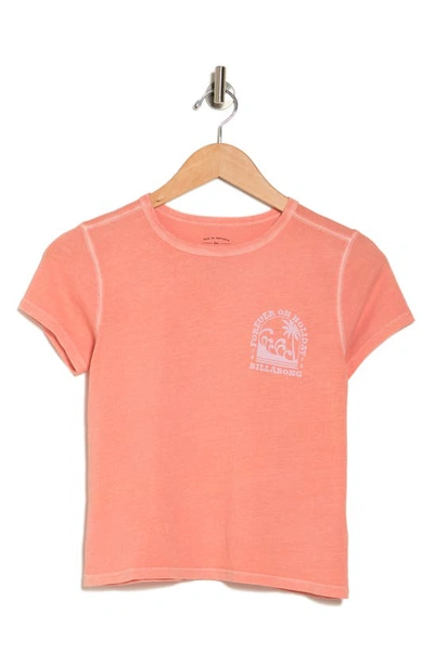 Shop Billabong On Holiday Graphic T-shirt In Peach Out
