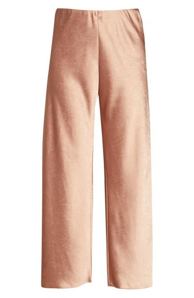 Shop Vince Satin Bias Cut Pants In Terra Rose