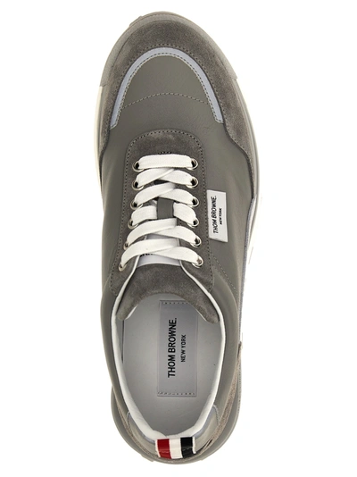 Shop Thom Browne Alumni Sneakers Gray