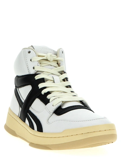 Reebok High-top Sneakers With Contrasting Sole And Perforated Toe Box