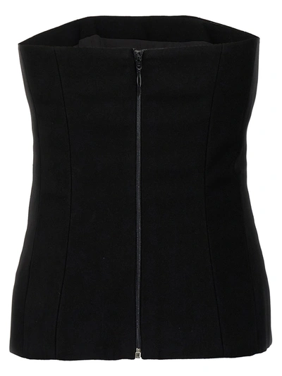 Monot Strapless Crepe Bustier Top