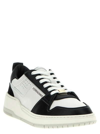Ferragamo Suede Patch Skate Sneaker