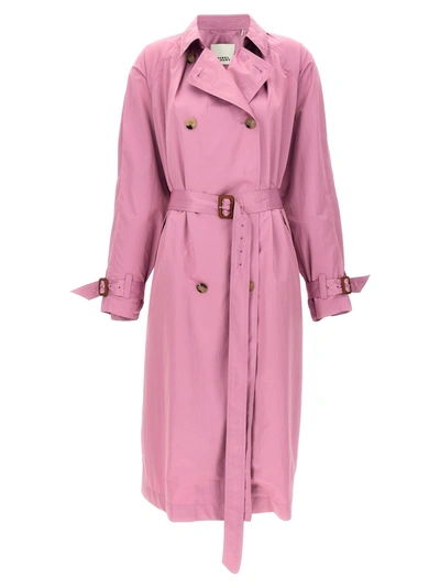 Shop Isabel Marant Edenna Coats, Trench Coats Purple