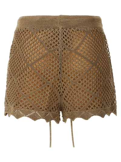 Shop Twinset Knitted Shorts Bermuda, Short Gold
