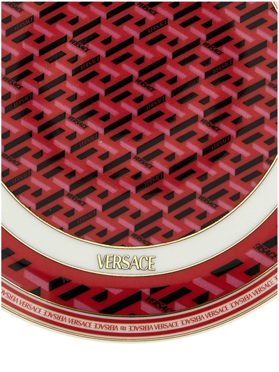 Shop Versace Home La Greca Plates Red