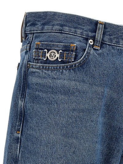 Shop Versace Regular Jeans Blue
