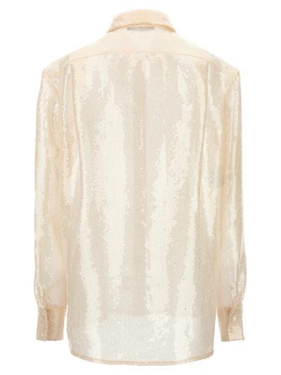 Shop Alberta Ferretti Sequin Shirt Shirt, Blouse White